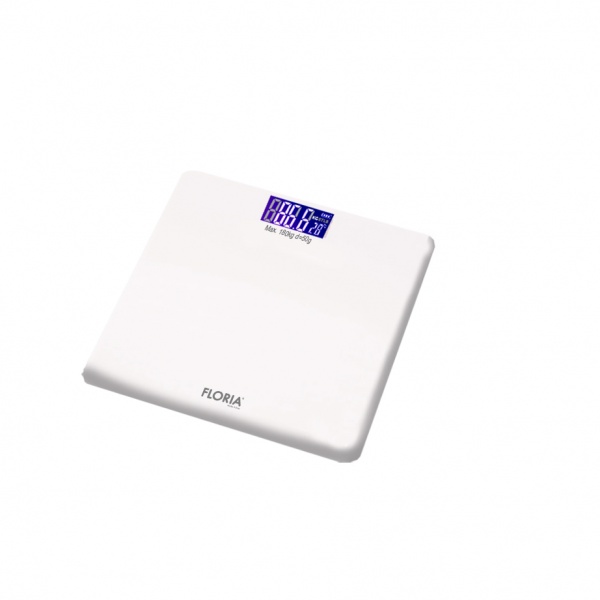Elektrooniline kehakaal floria zln 1988 valge, lcd-ekraan, maksimaalne kaal 180 kg