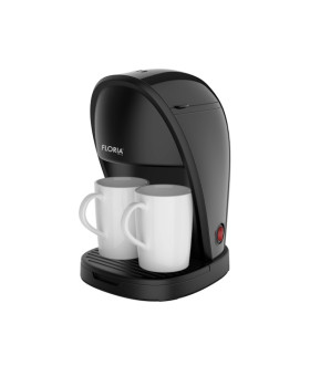 Floria zln 9297 kohvimasin, 450 w, nailonfilter, mõõdulusikas, 2 tassi komplektis, must