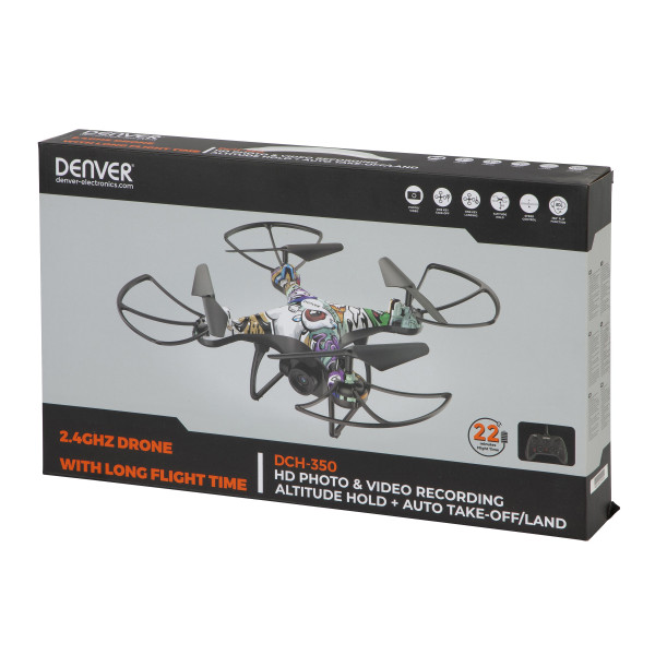 Denver DCH-350, 4 kanaliga - 6-teljeline droon koos kaamera ja güroskoobi funktsiooniga  Droonid