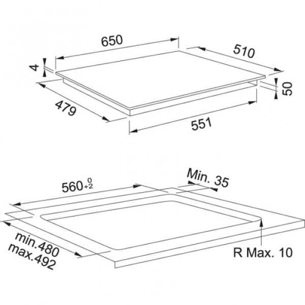 Pliidiplaat franke smart fsm 654 i b bk, 4 x induktsioon, 65 cm, must Kodumasinad