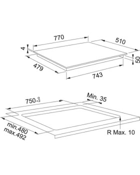 Pliidiplaat franke smart fsm 804 ib bk, 4 x induktsioon, 77 cm-foto3