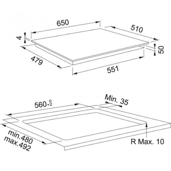 Pliidiplaat franke maris fma 654 i f bk, 4 x induktsioon, 65 cm, must Kodumasinad