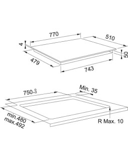 Pliidiplaat franke maris  fma 804 i f bk, 4 x induktsioon, 77 cm, must-foto3