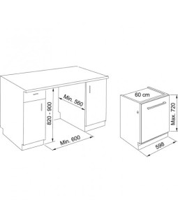 Nõudepesumasin franke, integreeritav, 3 korvi, 60 cm, 43 db, rv-teras-foto2