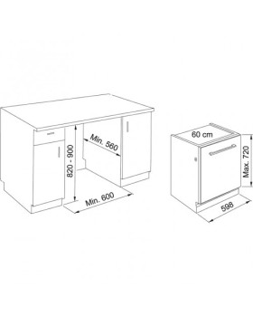 Nõudepesumasin franke, integreeritav, 3 korvi, 60 cm, 43 db, rv-teras-foto2