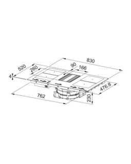 Õhupuhastajaga pliidiplaat franke mythos 2gether glass fmy 839 he 2.0, 4 x induktsioon, 83 cm, 620 m3/h, must-foto5