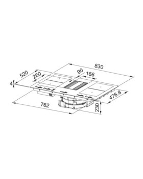 Õhupuhastajaga pliidiplaat franke mythos 2gether glass fmy 839 he 2.0, 4 x induktsioon, 83 cm, 620 m3/h, must-foto5