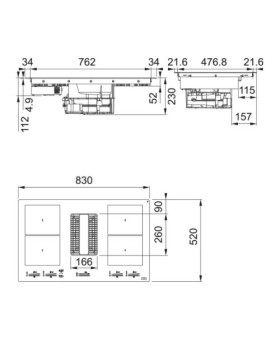 Õhupuhastajaga pliidiplaat franke mythos 2gether glass fmy 839 he 2.0, 4 x induktsioon, 83 cm, 620 m3/h, must-foto6