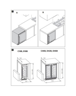 Integreeritud veinikülmik dometic c18b, 82 cm, 39 db, must-foto2