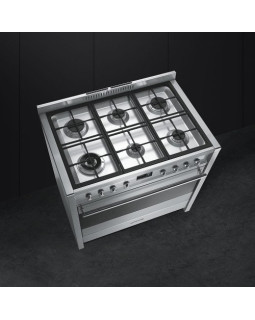 Gaasipliit smeg, elektriahi, aurupuhastus, 90 cm, rv teras-foto2