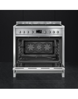 Gaasipliit smeg, elektriahi, aurupuhastus, 90 cm, rv teras-foto3