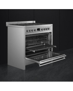 Gaasipliit smeg, elektriahi, aurupuhastus, 90 cm, rv teras-foto4