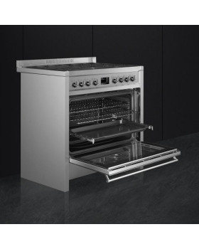 Gaasipliit smeg, elektriahi, aurupuhastus, 90 cm, rv teras-foto4