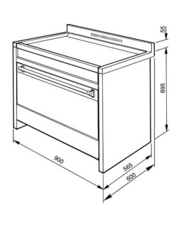 Gaasipliit smeg, elektriahi, aurupuhastus, 90 cm, rv teras-foto5