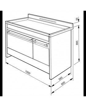 Gaasipliit smeg opera, 6 x gaas, 2 x elektriahi, katalüüs, 100 cm, rv teras-foto3