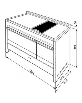 Gaasipliit smeg opera, 6 x gaas + grillplaat, 2 x elektriahi, 120 cm, rv teras-foto3