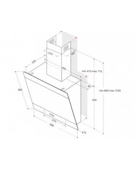 Õhupuhastaja whirlpool, seina, 60 cm, 650 m3/h, 65 db, must-foto2