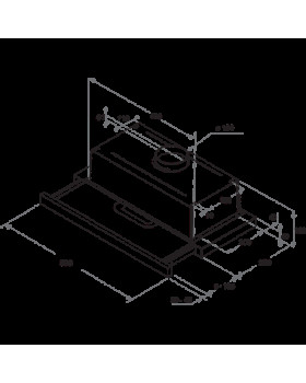 Õhupuhastaja whirlpool, integreeritav, teleskoop, 60 cm, 304/125 m3/h, 62 db, rv teras-foto3