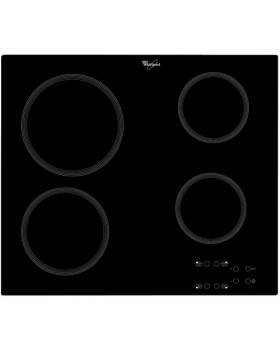 Pliidiplaat whirlpool, 4 x hilight, 58 cm, must