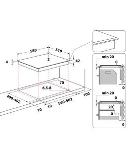 Pliidiplaat whirlpool, 4xhilight, 58cm-foto2