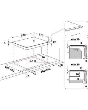 Pliidiplaat whirlpool, 4xhilight, 58cm-foto2