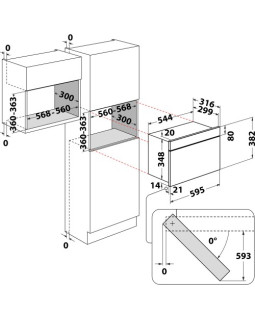 Mikrolaineahi whirlpool, integreeritav, 22 l, 700/750 w, valge-foto2