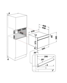 Mikrolaineahi whirlpool, integreeritav, 31 l, 800/1000 w, must-foto4