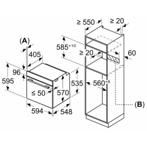 Ahi neff, 71 l, a+, pürolüüs, must/grafiit