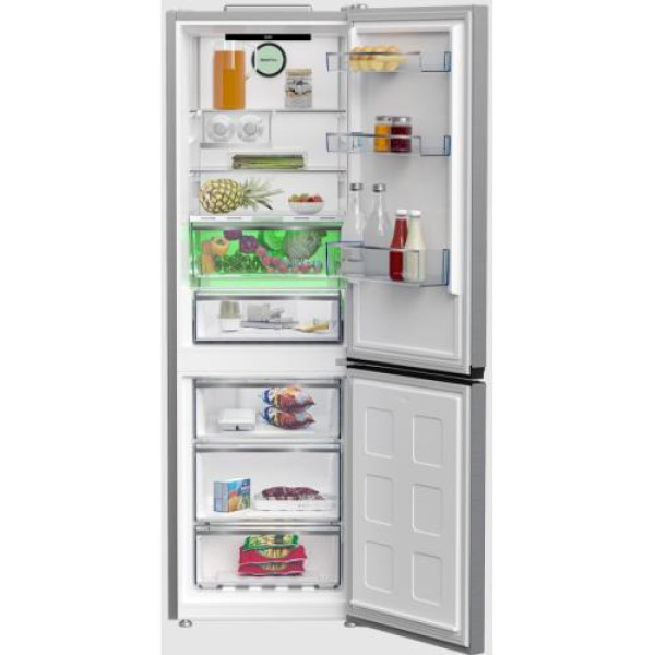 Külmik beko, 186,5 cm, 210/106 l, 35 db, elektrooniline juhtimine, nofrost, rv-teras