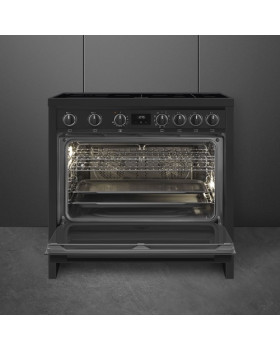 Elektripliit smeg mista, 90 cm, 5 x induktsioon, elektriahi, aurupuhastus, antrastiit-foto2