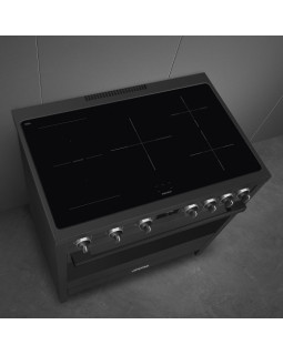 Elektripliit smeg mista, 90 cm, 5 x induktsioon, elektriahi, aurupuhastus, antrastiit-foto3