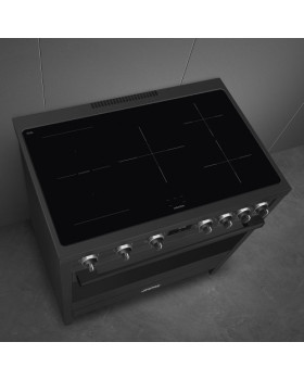 Elektripliit smeg mista, 90 cm, 5 x induktsioon, elektriahi, aurupuhastus, antrastiit-foto3