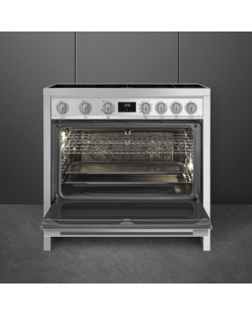 Elektripliit smeg mista, 90 cm, 5 x induktsioon, elektriahi, aurupuhastus, rv-teras-foto2