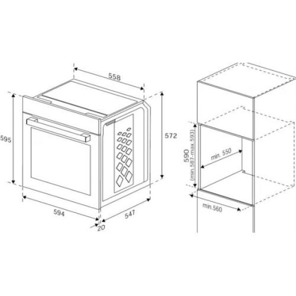 Ahi beko, 72 l, pürolüüspuhastus, must