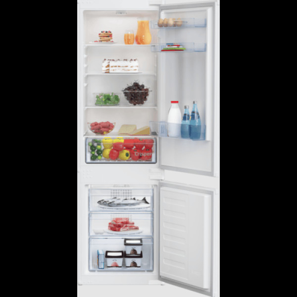 Külmik beko, integreeritav, 177,5 cm, 193/69 l, 38 db, lowfrost, elektrooniline juhtimine, valge