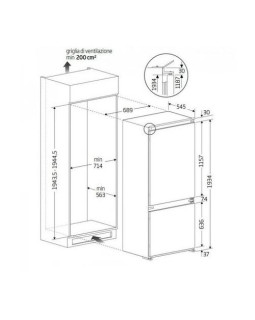 Külmik beko, integreeritav, 194 cm, 280/90 l, 35 db, elektrooniline juhtimine, nofrost, valge-foto4