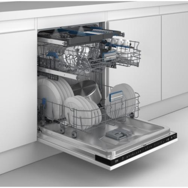 Nõudepesumasin beko, integreeritav, 3 korvi, 60 cm, 40 db