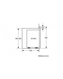 Mikrolaineahi bosch, integreeritav, 20 l, 800 w, must/rv teras-foto7