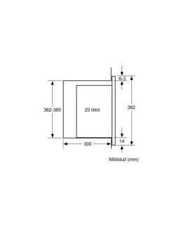 Mikrolaineahi bosch, integreeritav, 20 l, 800 w, must/rv teras-foto8
