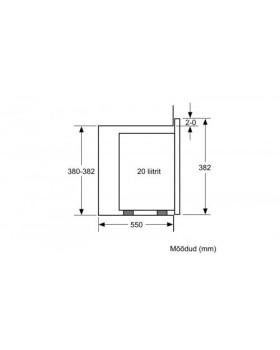 Mikrolaineahi bosch, integreeritav, 20 l, 800 w, valge-foto7