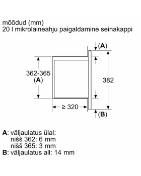 Mikrolaineahi bosch, integreeritav, 20 l, must, 800 w-foto4