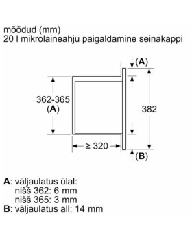 Mikrolaineahi bosch, integreeritav, 20 l, must, 800 w-foto5