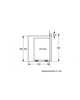 Mikrolaineahi bosch, integreeritav, 20 l, 800 w, must/rv teras-foto5