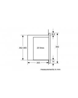 Mikrolaineahi bosch, integreeritav, 20 l, 800 w, must/rv teras-foto6