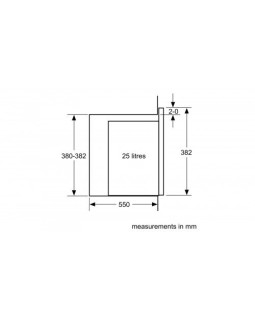 Mikrolaineahi bosch, integreeritav, 25 l, 900 w, must/rv teras-foto3