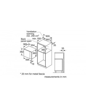 Mikrolaineahi bosch, integreeritav, 25 l, 900 w, must/rv teras-foto4