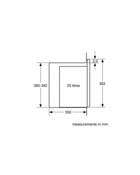 Mikrolaineahi bosch, integreeritav, 25 l, 900 w, must/rv teras-foto6