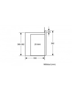 Mikrolaineahi bosch, integreeritav, 25 l, 900 w, valge-foto4