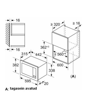 Mikrolaineahi bosch, integreeritav, 17 l, 800 w, rv teras-foto2