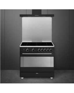 Elektripliit smeg concerto, elektriahi, induktsioon, aurupuhastus, 90 cm, antratsiit-foto2